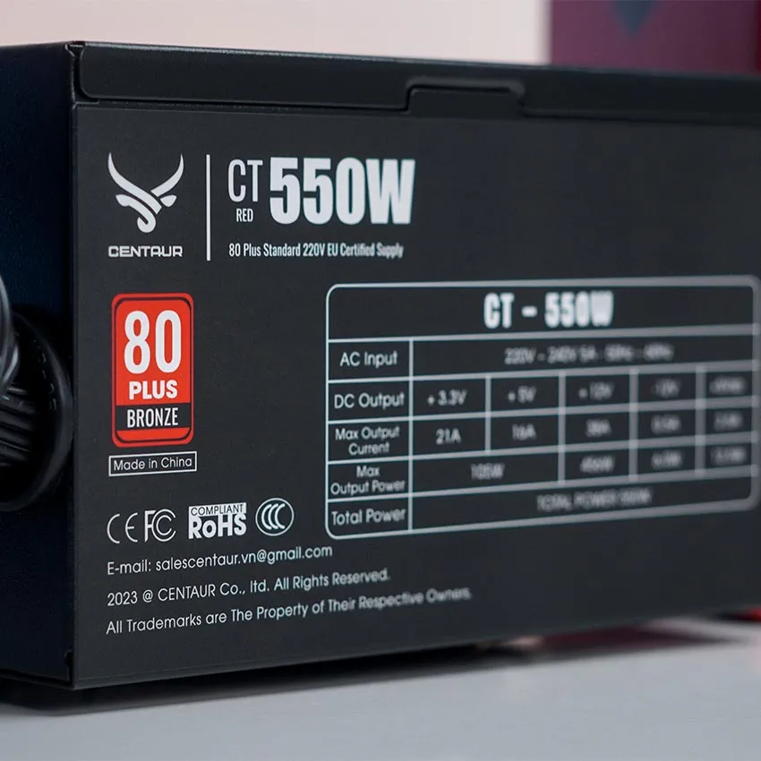 Nguồn Centaur 550W 80 plus Bronze 550W